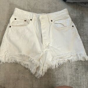 Zara White Jean Shorts